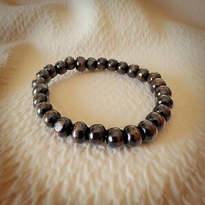 🔴 5 for $10 ONE Brown Wooden Beaded Stretchy Bracelet